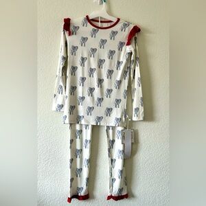 Hamner‎ Hill Girls Elephant Ruffle Loungewear Set SZ 10-12